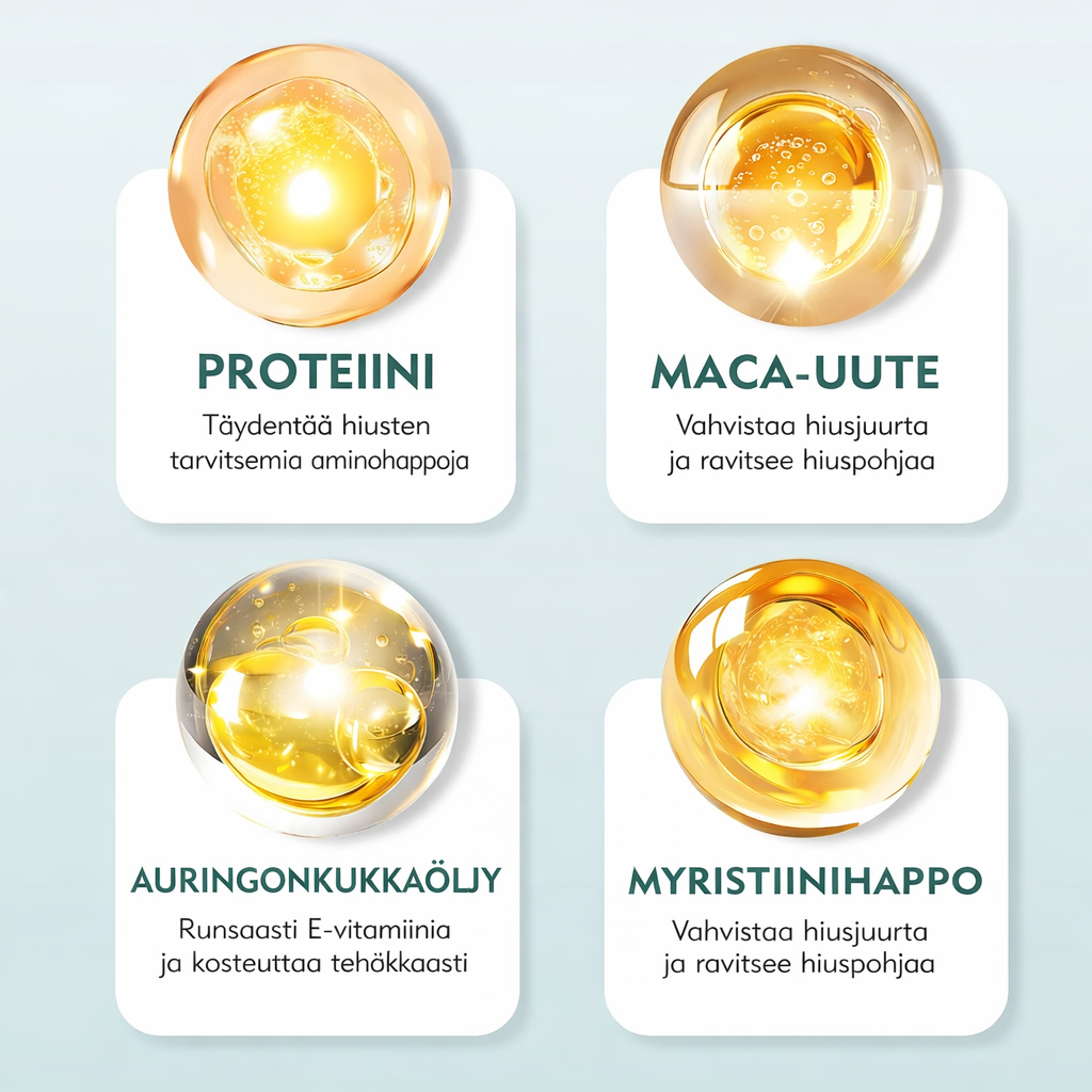 Proteiinivoide Kuiville ja Vaurioituneille Hiuksille- Karseell Leave-In Hoitoaine 200 ml
