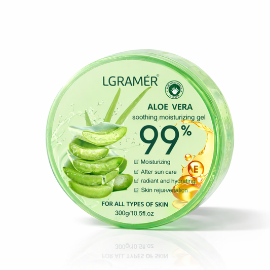 Aloe Vera -geeli Kasvoille 300 g – 99 % Aloe Vera, Kosteuttava & Yönaamio