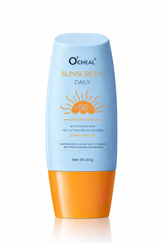 Aurinkosuojavoide O'cheal  SPF50+ 60 g – Kirkastava ja Kosteuttava Koko Vartalo Aurinkosuoja