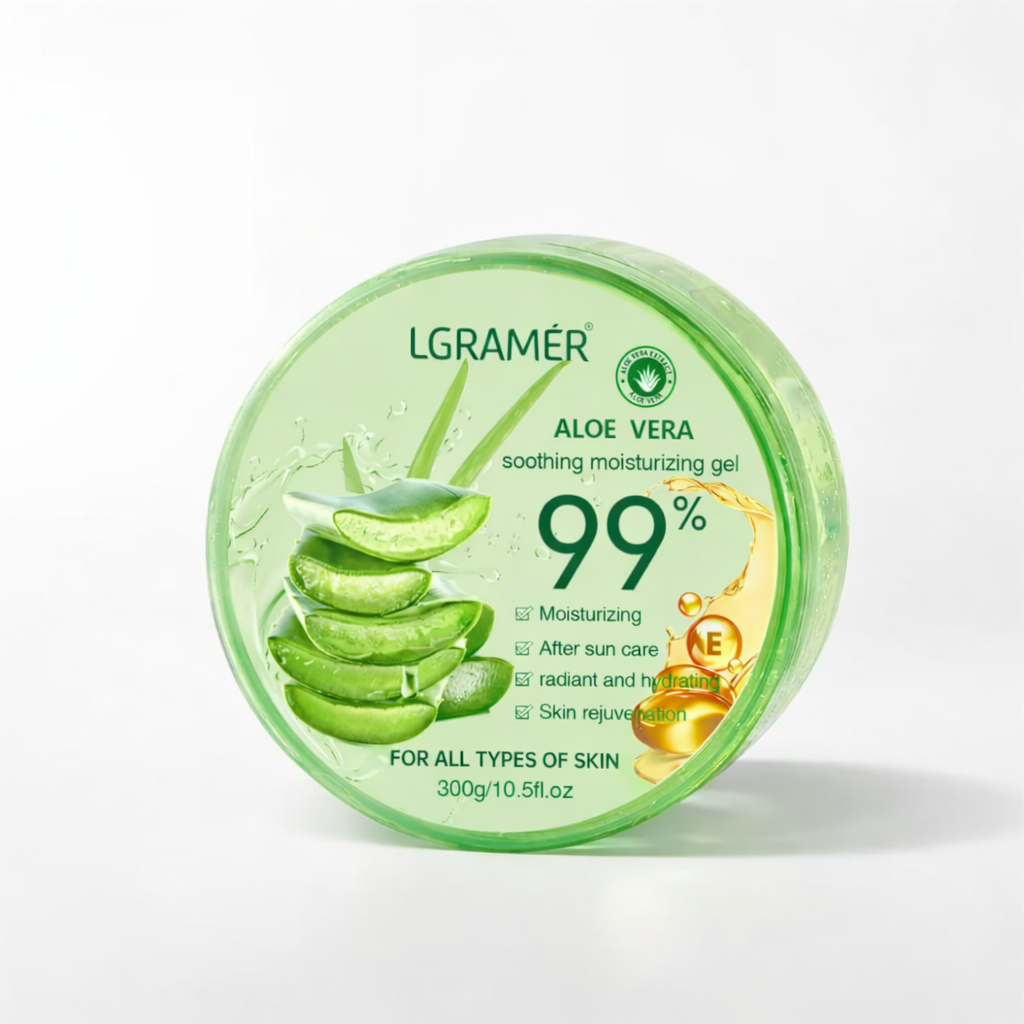 Aloe Vera -geeli Kasvoille 300 g – 99 % Aloe Vera, Kosteuttava & Yönaamio