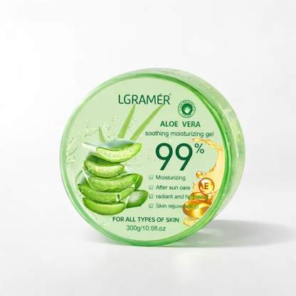 Aloe Vera -geeli Kasvoille 300 g – 99 % Aloe Vera, Kosteuttava & Yönaamio