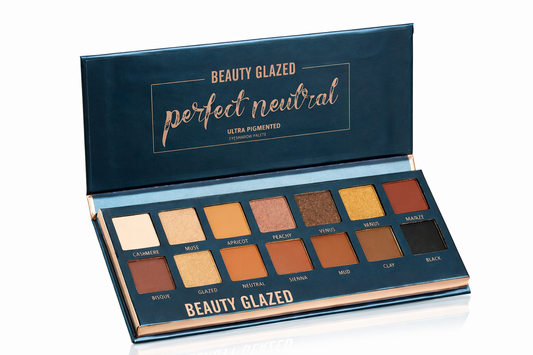 14 Värinen Luomiväripaletti – Matta ja Kiiltävä Vedenkestävä Nude-Sävypaletti BEAUTY GLAZED 14