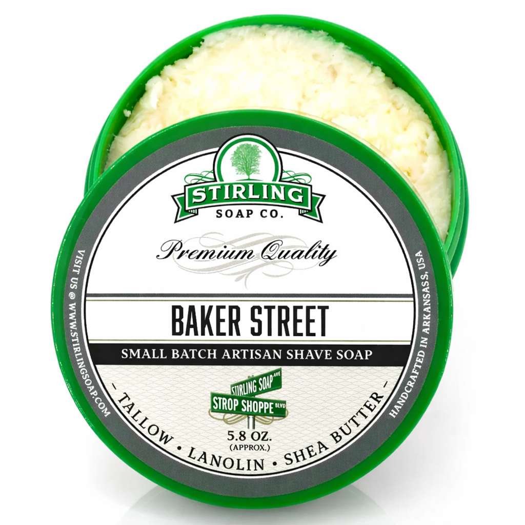 Partasaippua Baker Street 164 g – Naudan Tali & Luonnolliset Öljyt Miesten Parranajolle