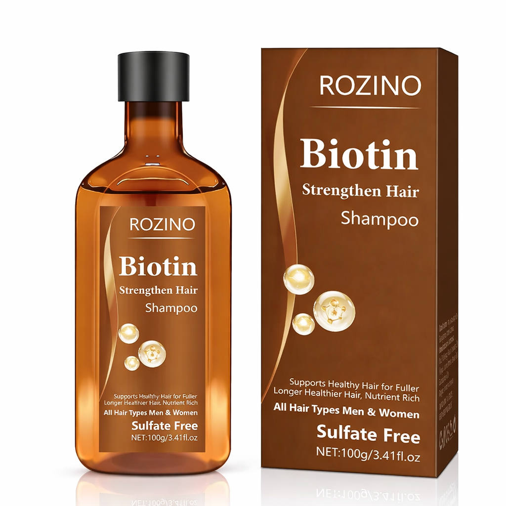 Biotiini Hiustenkasvushampoo 100 ml – Ehkäisee Hiustenlähtöä, Hilsettä ja Paksuntaa Hiuksia