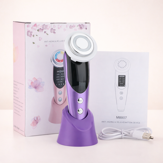 7-in-1 kauneuslaite kasvoille – LED, EMS ja ionilaite ihonhoitoon