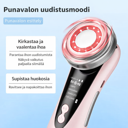 5-in-1 EMS Kasvohoitolaite – LED-Valoterapia, Kiinteytys