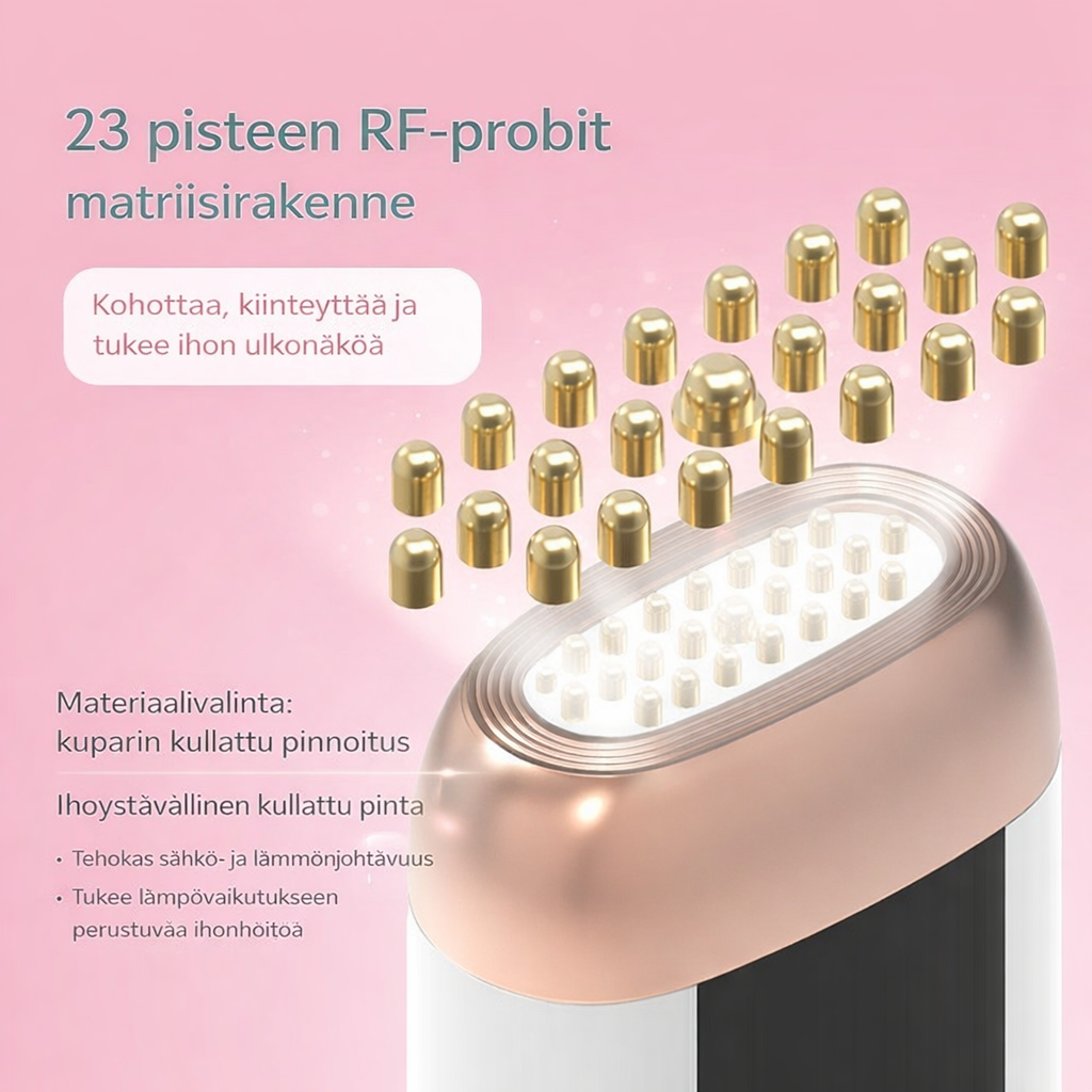 RF-kasvohoitolaite kotikäyttöön – radiofrekvenssi, kiinteytys & juonteiden hoito