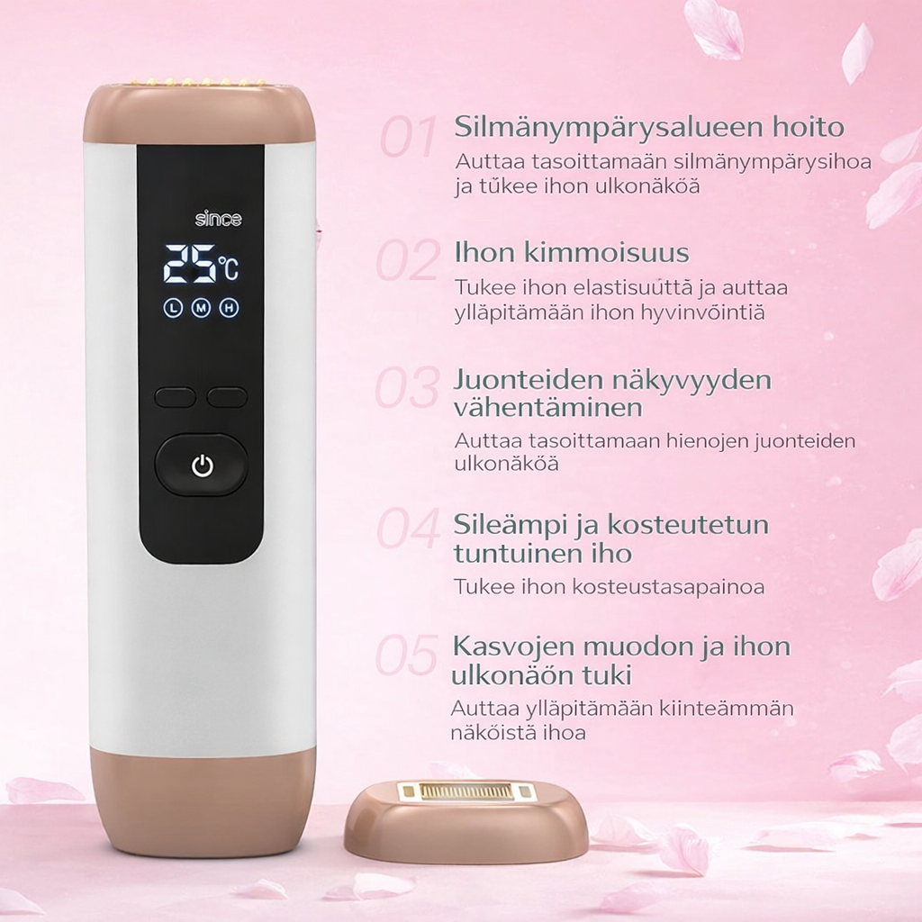 RF-kasvohoitolaite kotikäyttöön – radiofrekvenssi, kiinteytys & juonteiden hoito