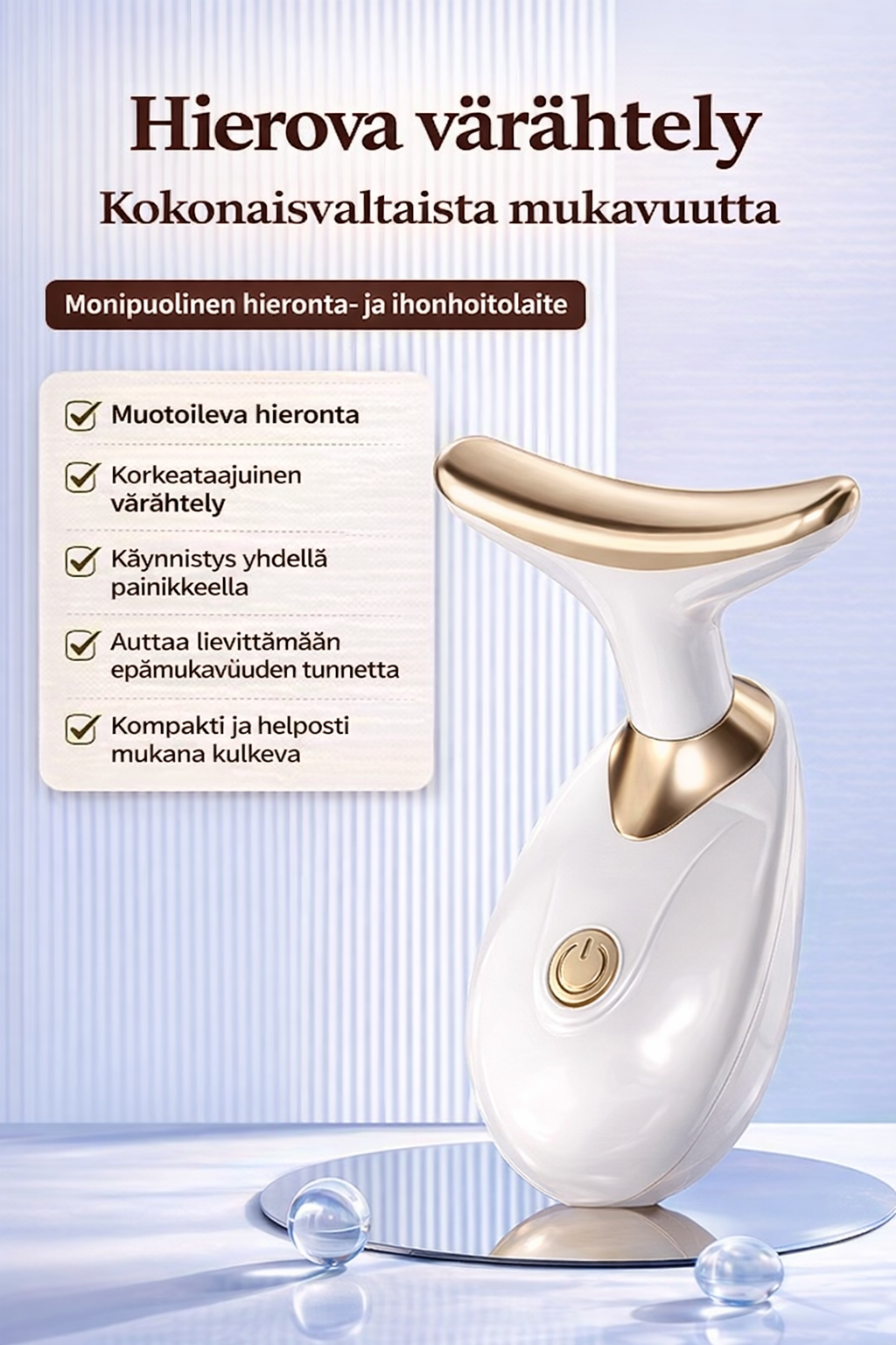 Sähköinen Kasvo- ja Kaulahierontalaite - Kiinteättävä & Muotoileva Hieronta