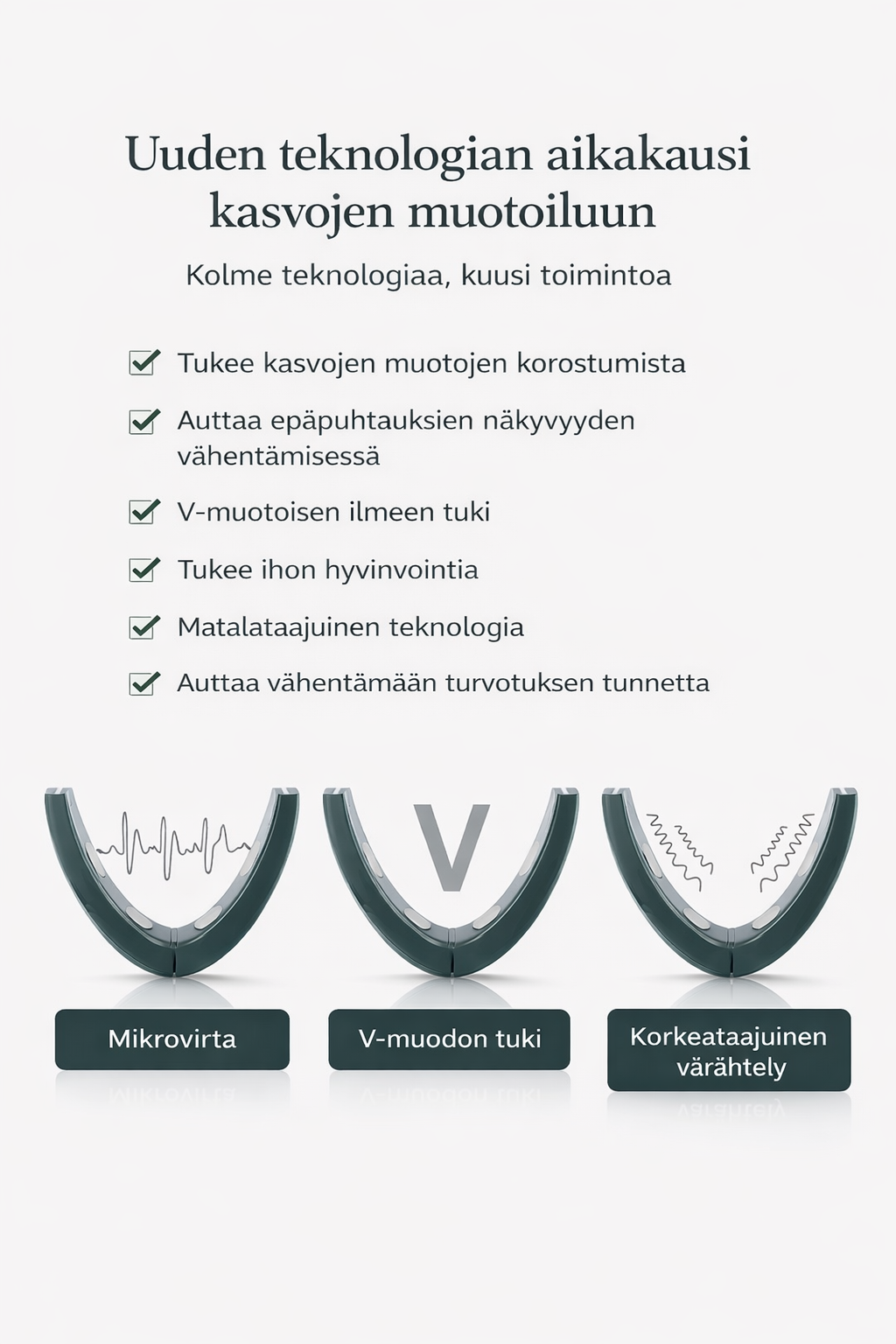 Kasvojenkohotuslaite EMS – V-muotoiset kasvot ja kiinteyttävä kasvohoitolaite Face lifting