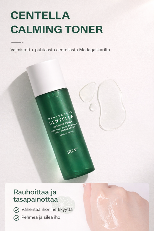 Centella Asiatica ihonhoitosetti – kosteuttava ja rauhoittava 5-osainen setti