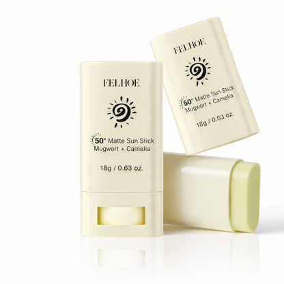 Aurinkosuojapuikko SPF50+ 18g – Kevyt, Rasvaton & Kosteuttava Kasvoaurinkovoide