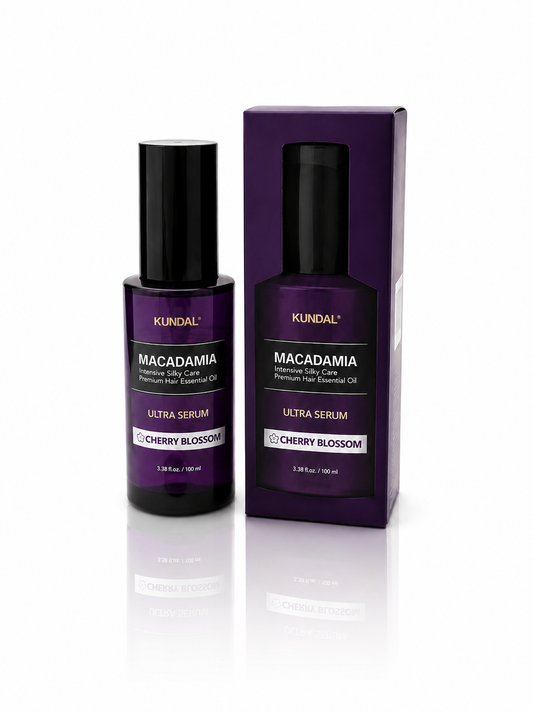 KUNDAL Macadamia Hiusseerumi 100ml – Cherry Blossom | Kiillottava & Pehmentävä Leave-In