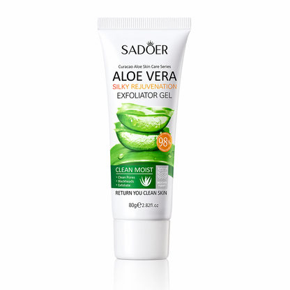 Aloe Vera Kuorintageeli Kasvopuhdistusaine 80g – Hellävarainen Syväpuhdistava Kasvogeeli