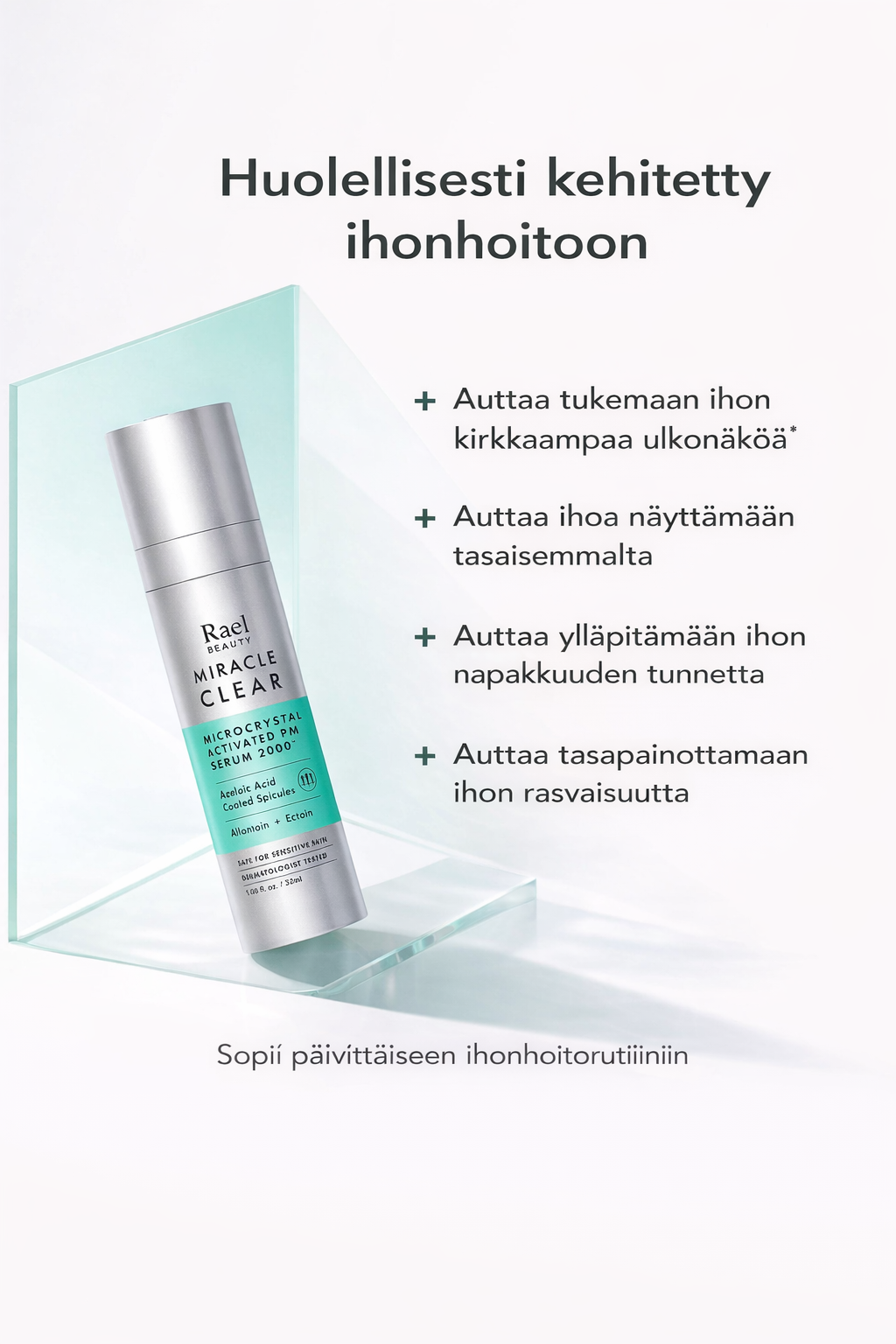 Yöseerumi kasvoille – kuoriva seerumi epäpuhtaalle iholle & ihon uudistukseen  – Miracle Clear