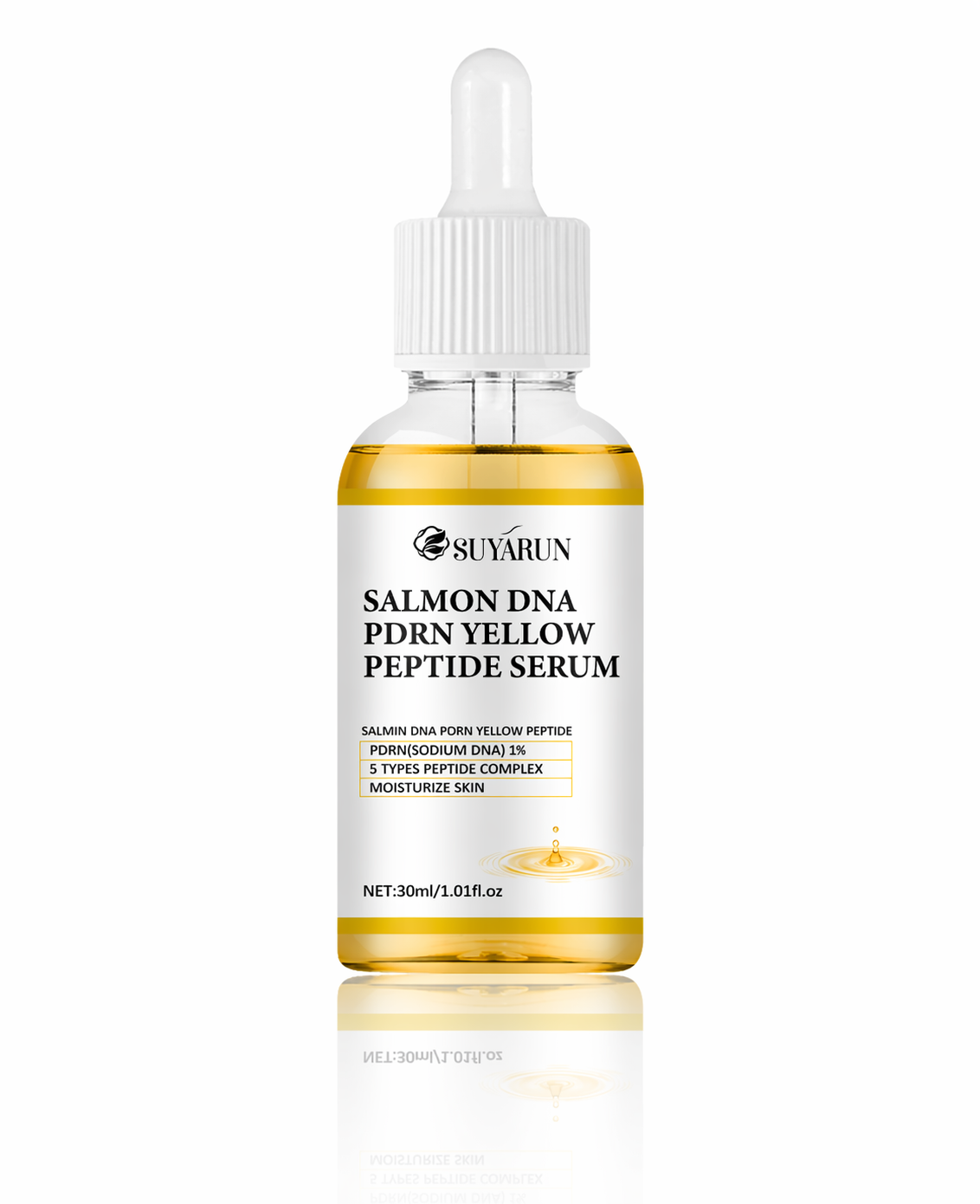 PDRN + Keltainen Peptidiseerumi SUYARUN Salmon DNA – Anti-Aging, Ihon Korjaus & Kosteuttava Kasvoseerumi 30ml / 60ml