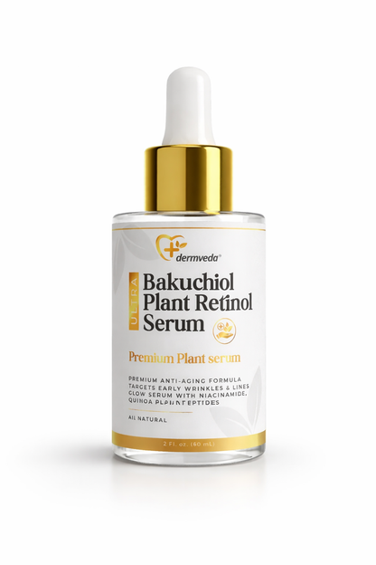 Kasvoseerumi – luonnollinen retinoli-vaihtoehto juonteille & ihon kirkastukseen Bakuchiol 60 ml– dermveda