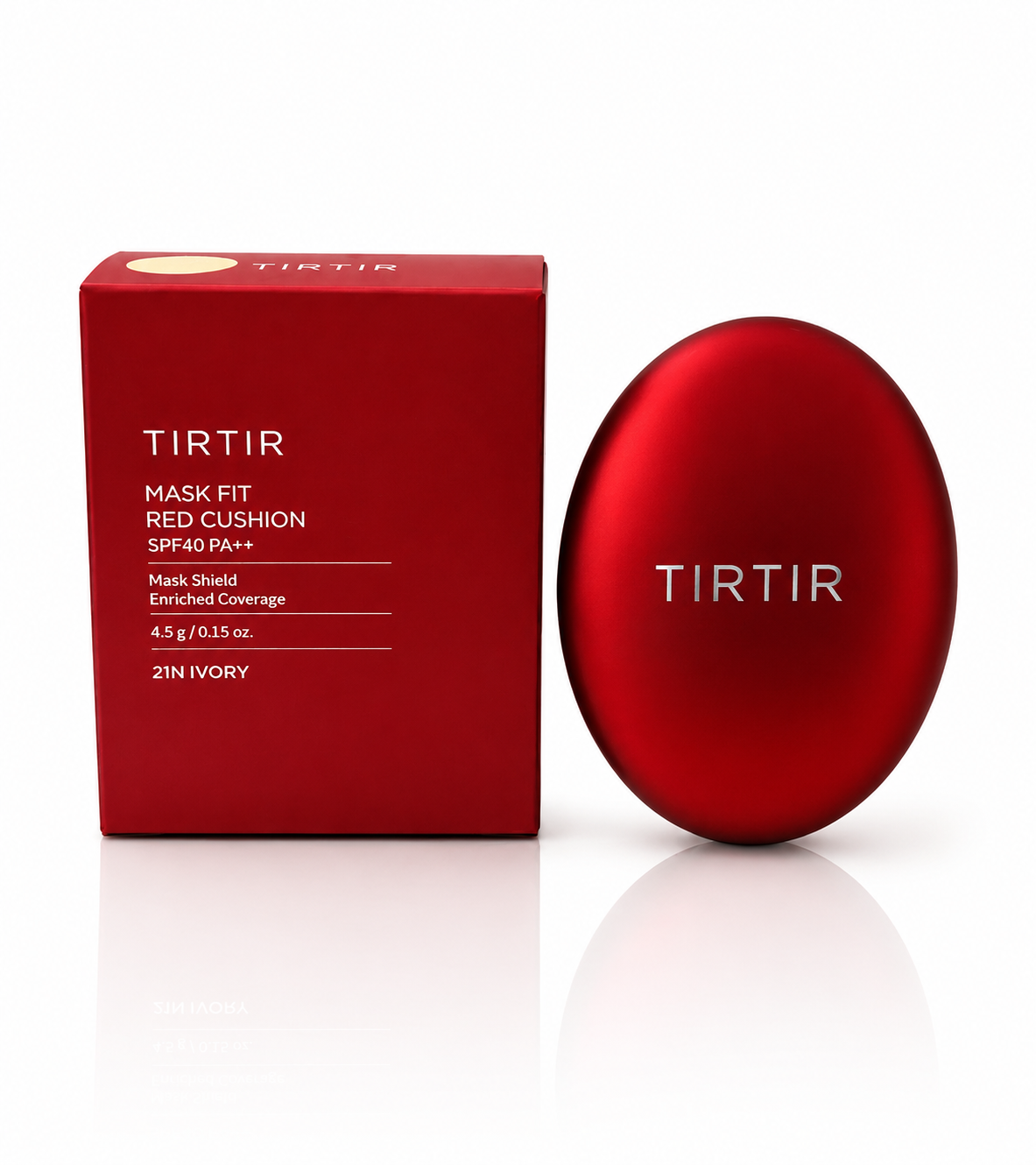 TIRTIR Mask Fit Red Mini Tyynymeikkivoide SPF40 PA++  4,5g – Sävy 21N Ivory | Matkakokoinen