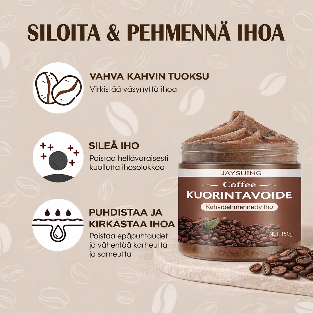 Kahvikuorinta Vartalolle – tehokas vartalokuorinta kuolleelle iholle & kosteutukseen (50g)
