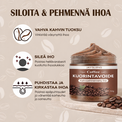 Kahvikuorinta Vartalolle – tehokas vartalokuorinta kuolleelle iholle & kosteutukseen (50g)