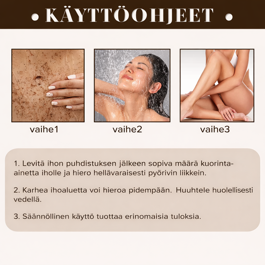 Kahvikuorinta Vartalolle – tehokas vartalokuorinta kuolleelle iholle & kosteutukseen (50g)