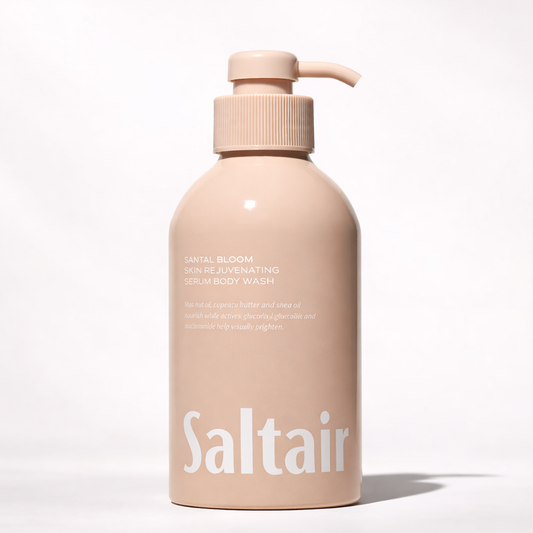 Kosteuttava suihkugeeli 500 ml – ravitseva & kirkastava vartalon pesugeeli (Santal Bloom)