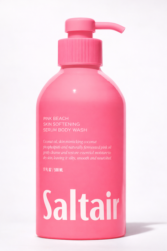 Kosteuttava suihkugeeli 500 ml – ravitseva vartalon pesugeeli kuivalle iholle (Pink Beach)