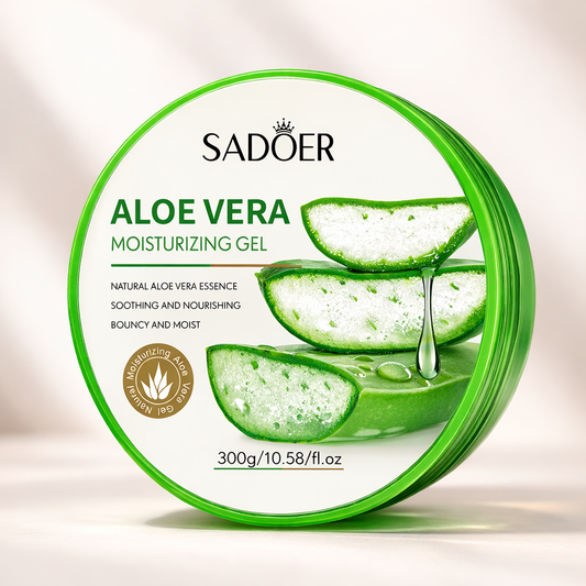 SADOER Aloe Vera Geeli 300g – Kosteuttava & Kirkastava Kasvo- ja Vartalogeeli