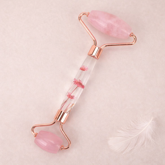 Kasvojen hieronta Jade Roller Hierontarulla Kasvoille – Luonnonjade Kasvojumppa Anti-Age