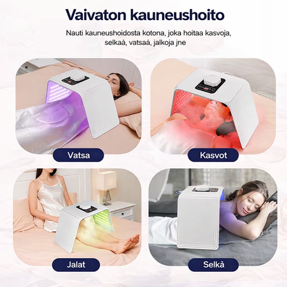 7-värinen LED Kasvomaski Nano-Sumutin - Kotikauneudenhoitolaite EU-pistoke