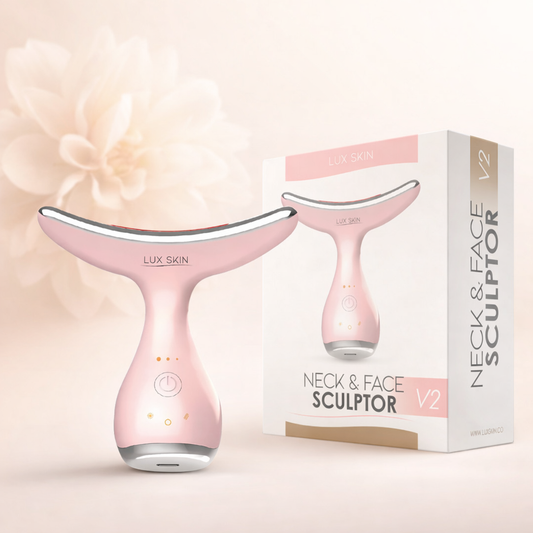 Kasvojen ja kaulan muotoilulaite – EMS, LED ja lämpö (4-in-1) Face & Neck lifting LUX SKIN