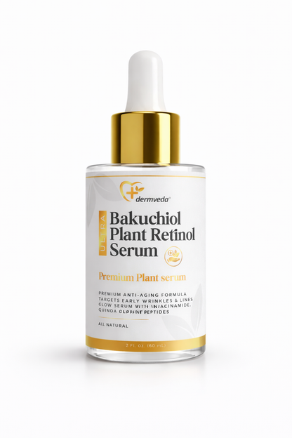 Kasvoseerumi – luonnollinen retinoli-vaihtoehto juonteille & ihon kirkastukseen Bakuchiol 60 ml– dermveda
