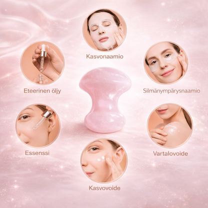 Jade-Sieni Hierontaväline – Gua Sha Kasvoille & Vartalolle, 100% Aito Jadekivi