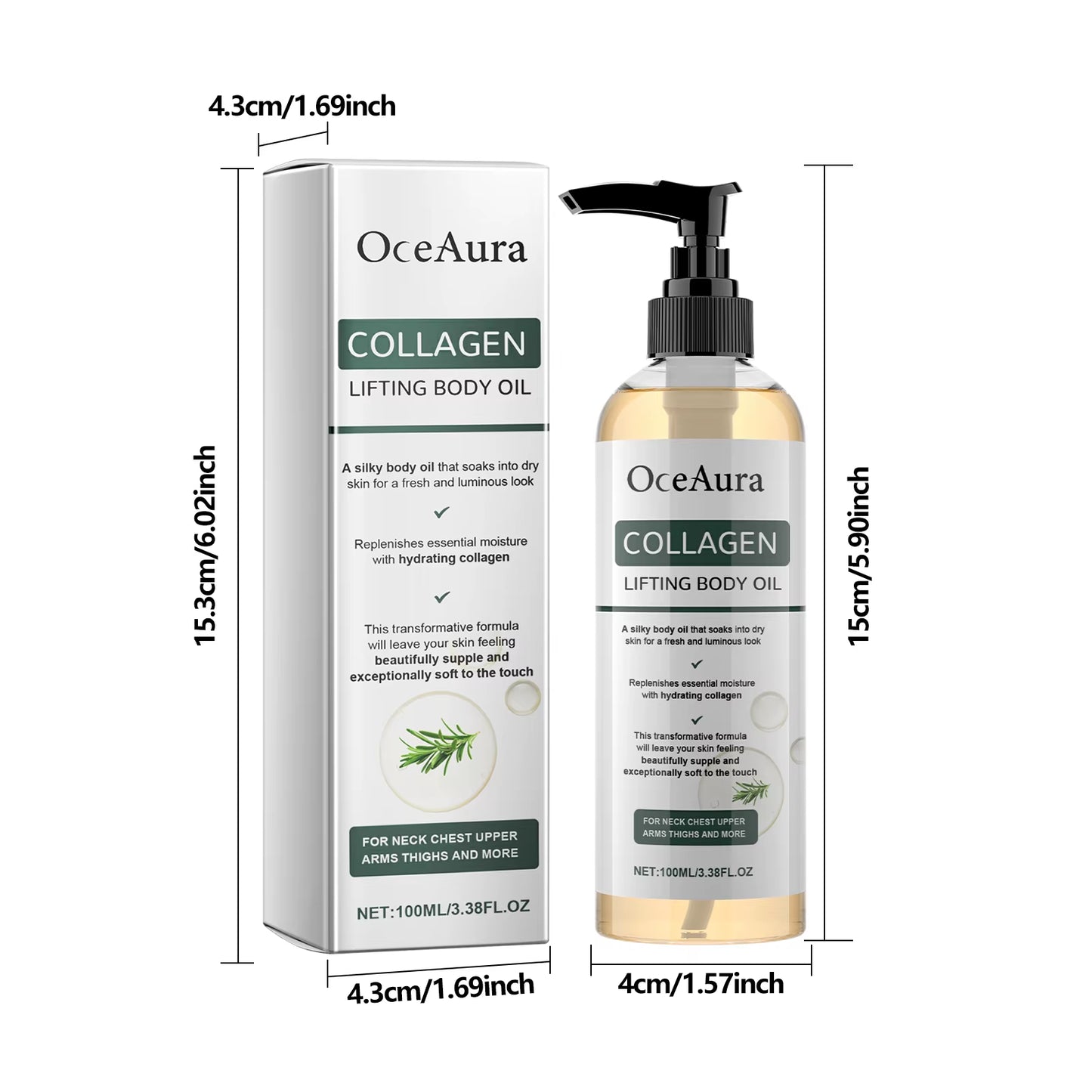 Collagen Lifting Body Oil,Firming Body Oil,Compact Body Oil,Massage Oil,Body Oil Women Collagen Skin Tightening 100Ml