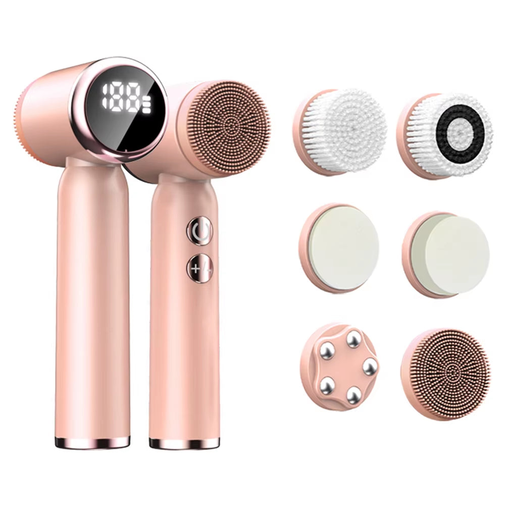 Waterproof Silicone Facial Cleansing Brush - Blackhead Removal Acne Pore Cleaner Rejuvenates Skin Beauty Care Face Machine