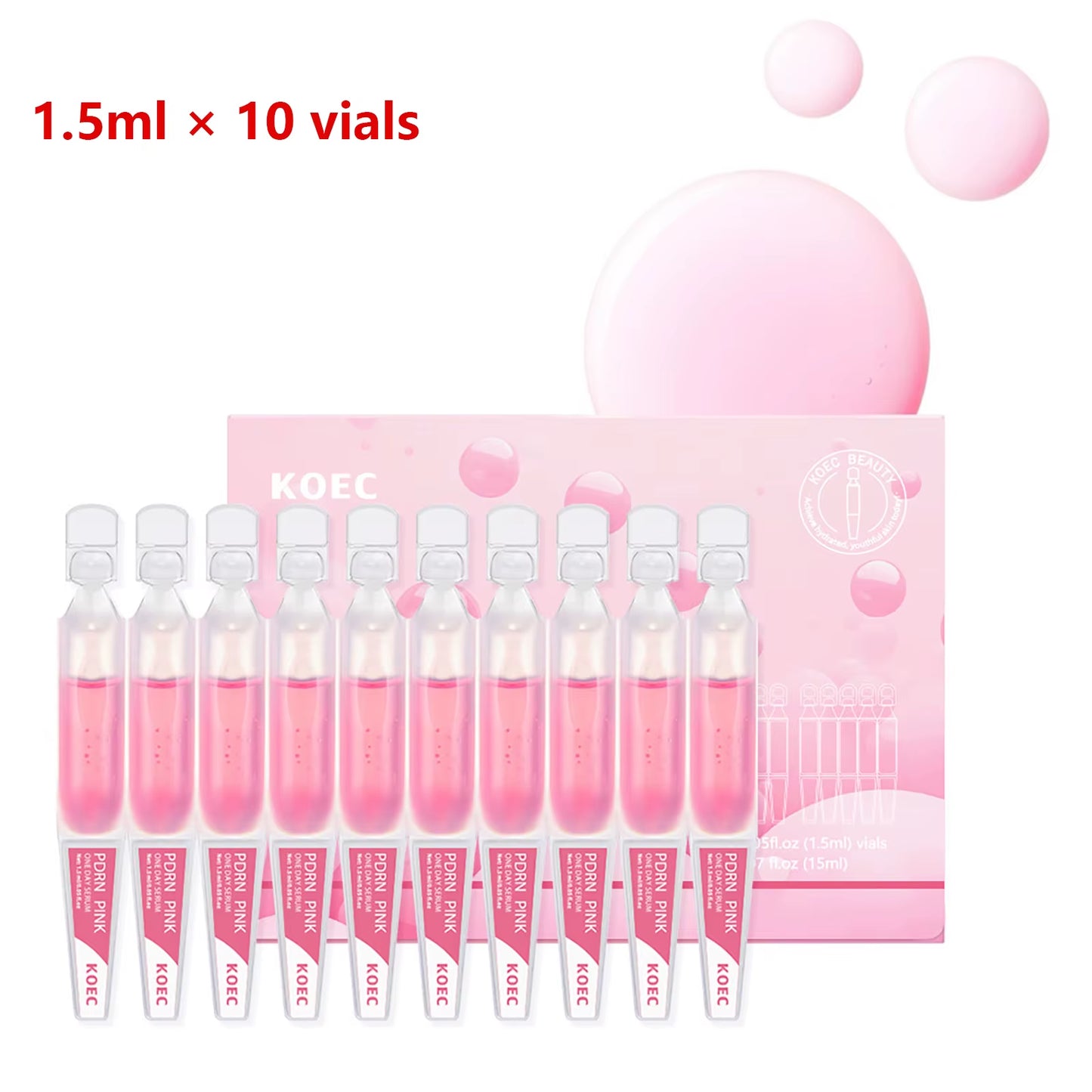10Pcs/Box PDRN Serum Moisturizing Repairs Brightens Reduces Sagging Skin Care Essence Benefits anti Aging Facial Treatment
