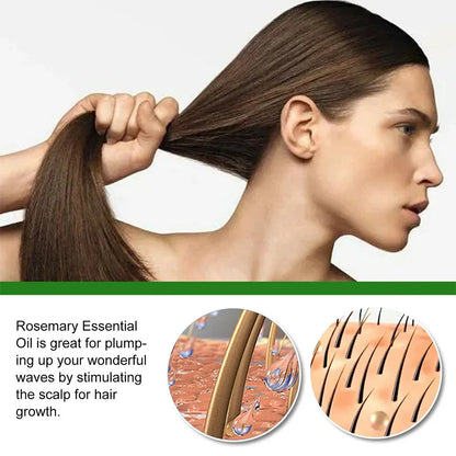 Rosemary Hair Care Essential Oil Moisturizes Nourish the Scalp Soft Glossy Prevent Hair Dryness Split Organic Hair Care Products