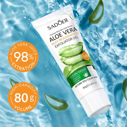 Exfoliating Aloe Vera Gel Facial Cleanser Deep Cleansing Exfoliant Gentle Tender Face Exfoliation Facial Exfoliator