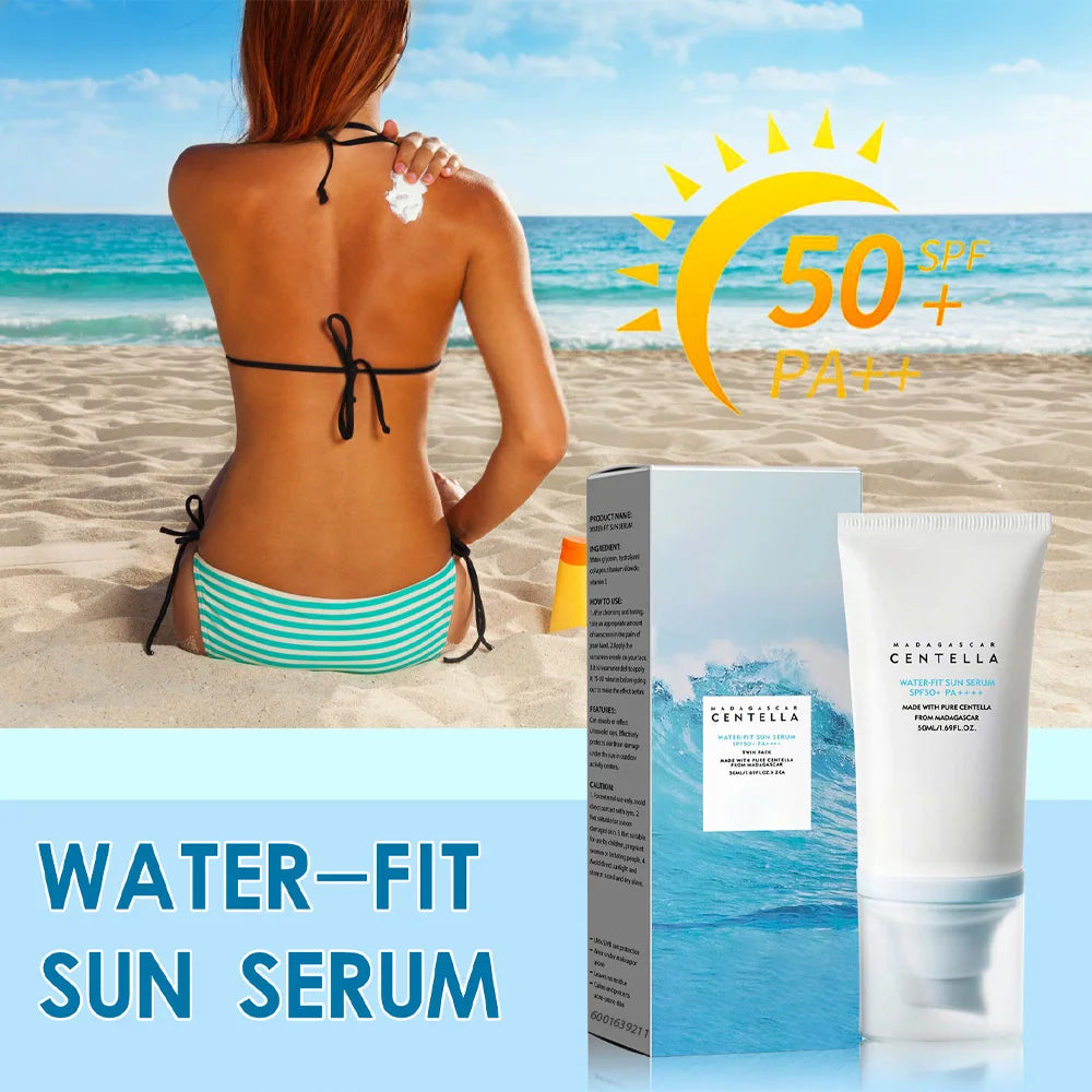 1/2PCS Original 50+ Facial Sunscreen Centella Protector UV Sun Body Sunblock Skin Whitening Cream Korean Moisturizing Protector
