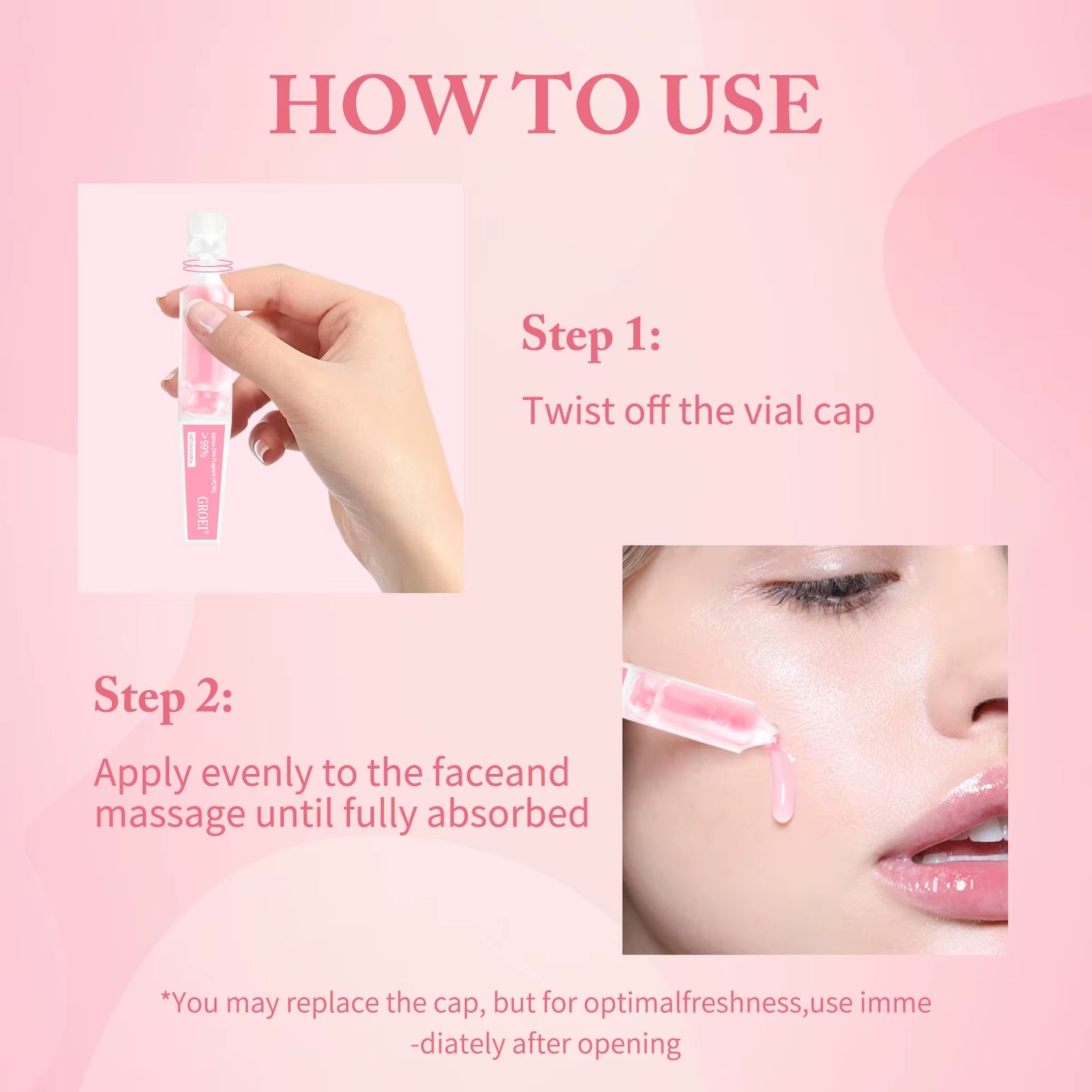 10Pcs/Box PDRN Serum Moisturizing Repairs Brightens Reduces Sagging Skin Care Essence Benefits anti Aging Facial Treatment