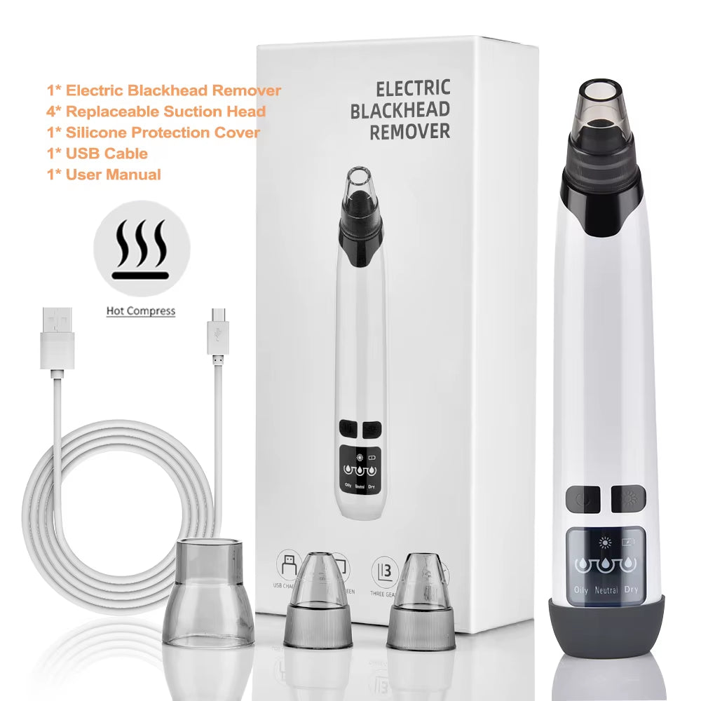 Electric Blackhead Remover Pore Vacuum Cleaner Facial Black Dots Vacuum Cleaner Acne Pimple Blackhead Removal Black Dots Remover