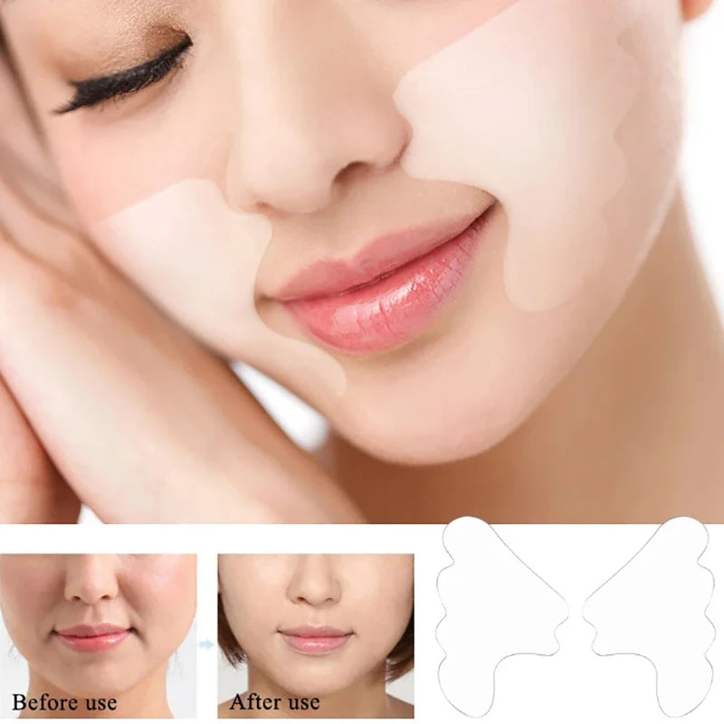 Facial Wrinkle Remover Pad Reusable Medical Grade Silicone Nasolabial Folds Anti-Aging Mask Prevent Wrinkle Skin Lifting Patches