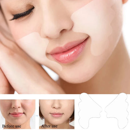 Facial Wrinkle Remover Pad Reusable Medical Grade Silicone Nasolabial Folds Anti-Aging Mask Prevent Wrinkle Skin Lifting Patches