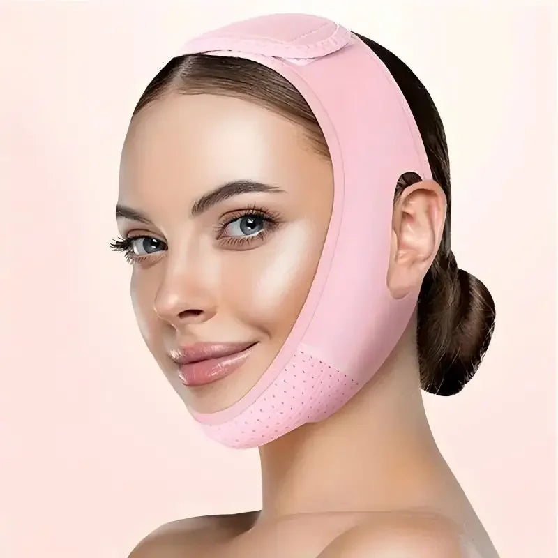 YANBIGUO Reusable V-Line Mask Facial Slimming Strap Double Chin Reducer Chin up Mask Face Lifting Belt V Shaped Slimming Face