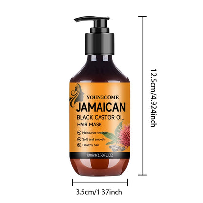Black Castor Oil Moisturizes Repairs Damaged Hair by Replenishing Essential Nutrients Proteins Improves Scalp Health Hair