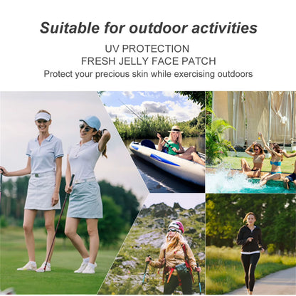 5/10 Pairs Sunscreen Face Patches Golf Sunscreen Anti-Sweat Moisturizing Sun Protection Stickers for Summer Outdoor Activities