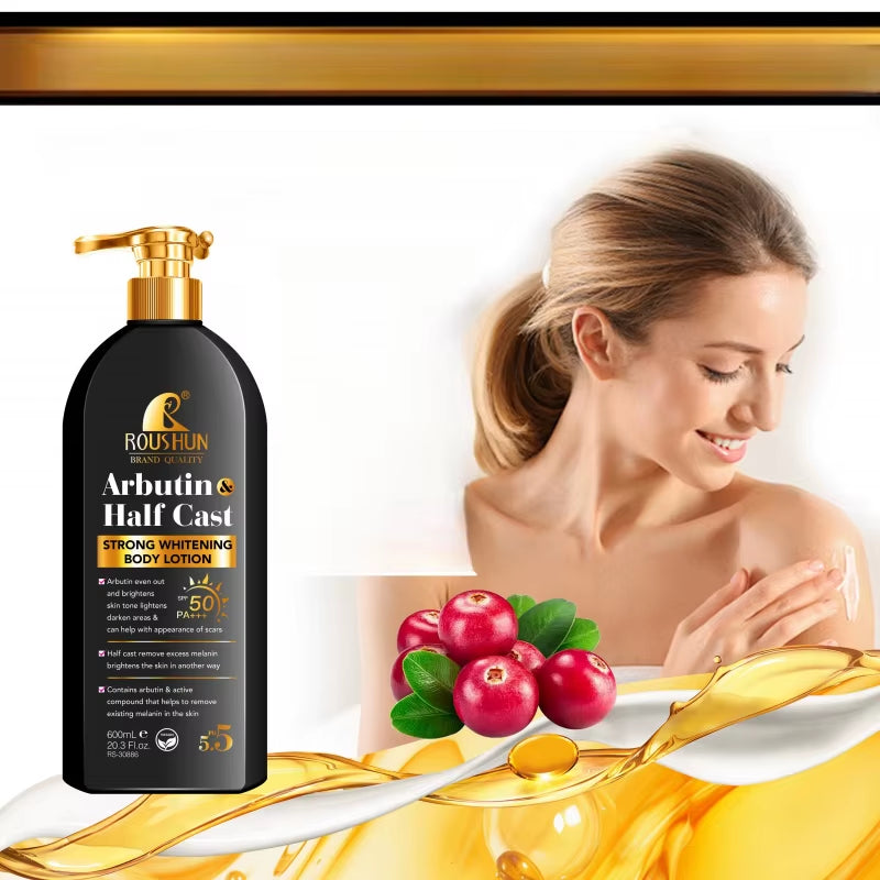 Arbutin HALF CAST Body Lotion Sun Cream 2-In-1 Refreshing Moisturizing and Non Greasy Body Lotion Sunscreen