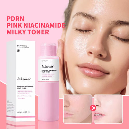 PDRN Pink Niacinamide Milky Toner for Hydrating, Moisturizing, Soothing, Ceramide, Peptide, Glass Glow Skin, Korean Skincare