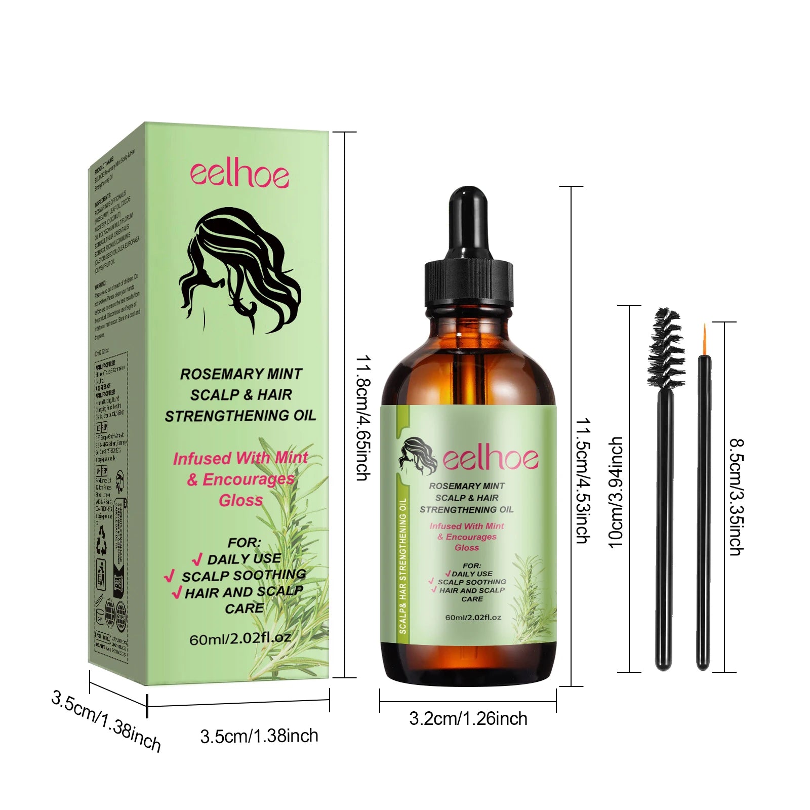 Rosemary Hair Care Essential Oil Prevent Hair Loss Reduct Dryness Frizz Nourish the Scalp Stabiliz the Roots Hair Care Products