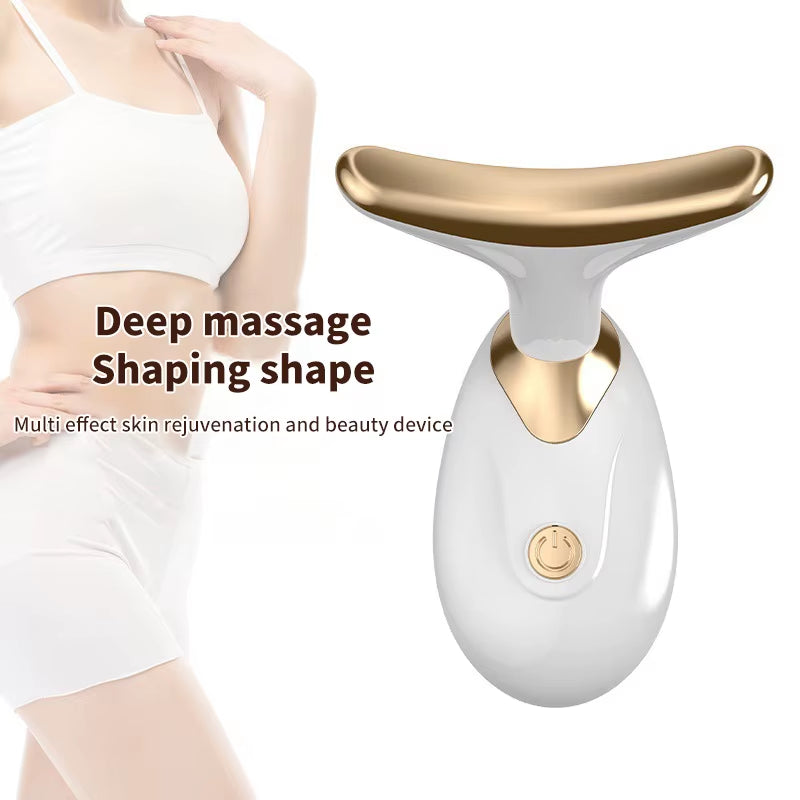 Neck Face Lift Devices Therapy Skin Tighten anti Wrinkle LED Photon Neck Massager V-Face Lifting Reduce Double Chin Facial Care
